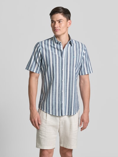 LERROS Slim Fit Freizeithemd mit Logo-Stitching Marine 4