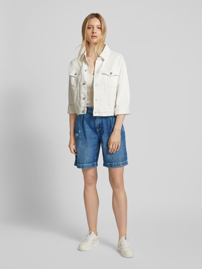 MAC Regular Fit Jeansshorts im Used-Look Dunkelblau 1