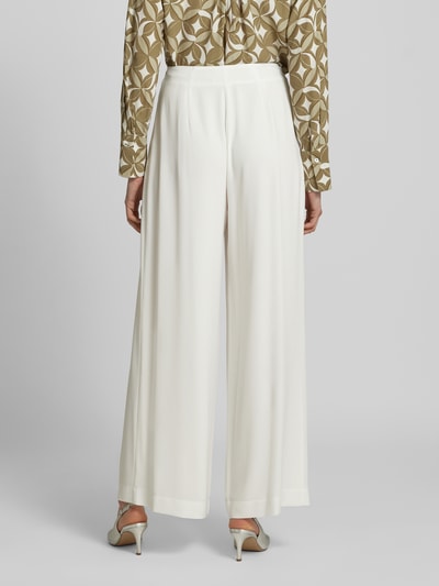 s.Oliver BLACK LABEL Wijde broek met bandplooien Offwhite - 5