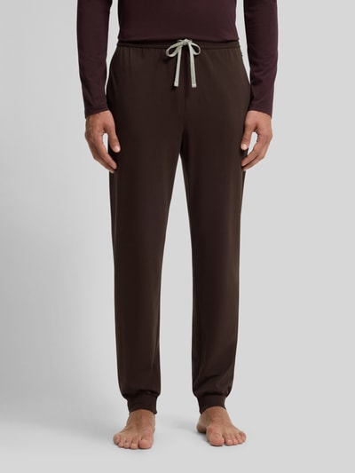 BOSS Regular Fit Sweathose aus Baumwoll-Mix Modell 'Mix&Match' Dunkelbraun 4