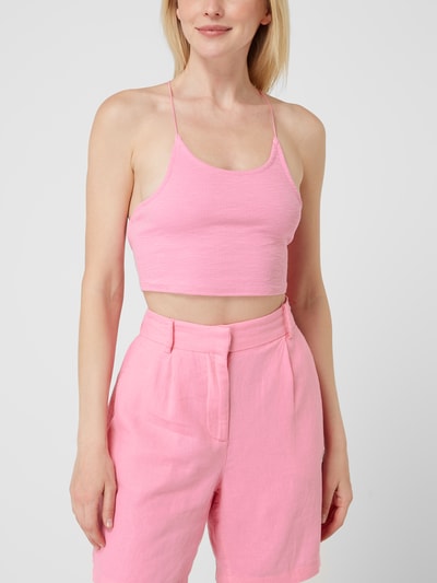 Only Crop Top mit gekreuzten Spaghettiträgern Modell 'Jade' Pink 4