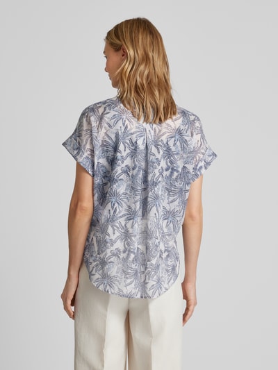 Windsor Overhemdblouse met all-over motiefprint Marineblauw - 5