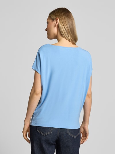 s.Oliver RED LABEL loose fit T-shirt van viscosemix Oceaanblauw - 5