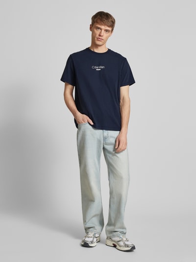 Calvin Klein Jeans T-Shirt mit Label-Print Anthrazit 1