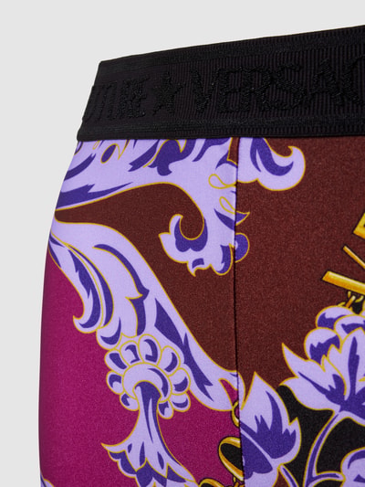 Versace Jeans Couture Sportleggings mit Label-Motiv-Muster Aubergine 2