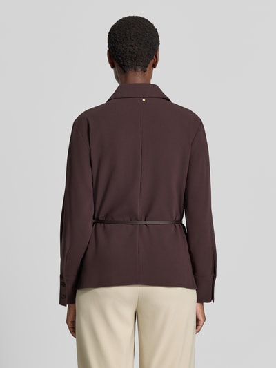 Armani Exchange Hemdbluse mit integriertem Gürtel Dunkelbraun 5