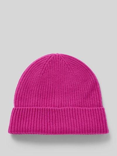 MAERZ Muenchen Strickmütze mit breitem Umschlag Fuchsia 1