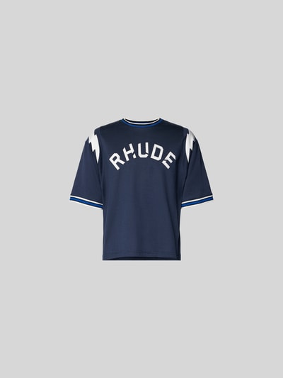 RHUDE Relaxed Fit T-Shirt mit Logo-Print Marine 2