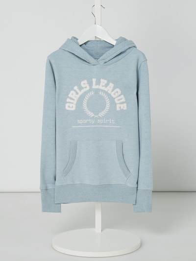 Review for Teens Hoodie mit Aufnähern Hellblau Melange 1