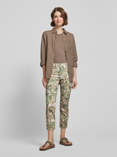 Gerry Weber Edition Stoffen broek met all-over motief, model 'Soline' Wit - 1