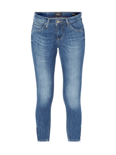 Only Skinny Fit Jeans mit Zip-Details Modell 'Kendell' Jeansblau 2