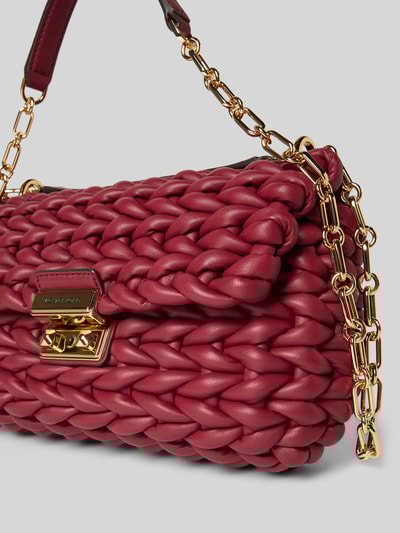 MICHAEL Michael Kors Shoulder Bag in Flecht-Optik Modell 'Tribeca' Bordeaux 3