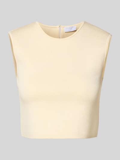 Jake*s Cocktail Korte top met ronde hals Lichtgeel - 2