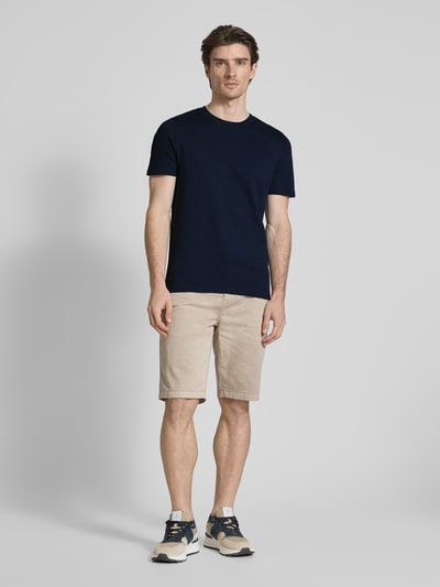 MCNEAL T-shirt met geribde ronde hals Donkerblauw - 1