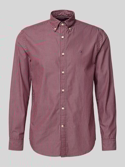 Tommy Hilfiger Regular fit vrijetijdsoverhemd van puur katoen Bordeaux - 2