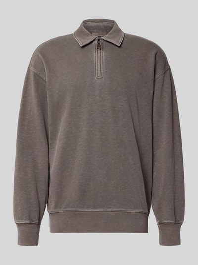 Carhartt Work In Progress Sweatshirt mit Polokragen Mittelbraun 2