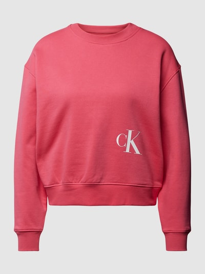 Calvin Klein Jeans Sweatshirt mit überschnittenen Schultern Pink 1