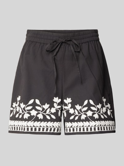 Vero Moda Korte broek met bloemenmotief, model 'VACATION' Zwart - 2