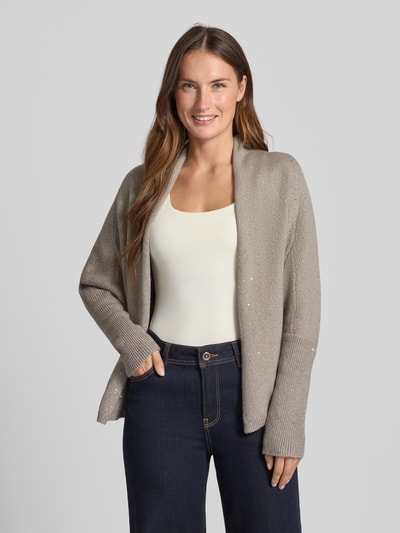 monari Loose Fit Cardigan mit Woll-Anteil Taupe 4
