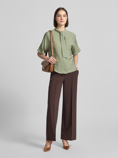 Marc O'Polo Relaxed Fit Schluppenbluse aus Viskose-Mix Hellgruen 1