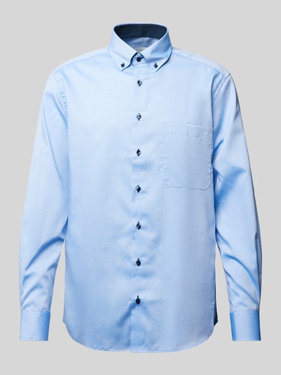 Eterna Comfort Fit Business-Hemd mit Button-Down-Kragen Bleu 1