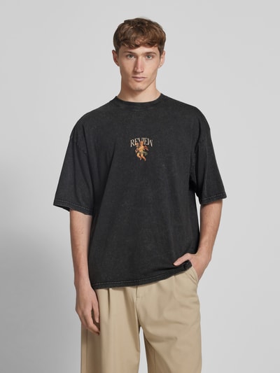 REVIEW T-Shirt mit Label-Print Black 4