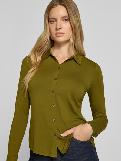 Marc O'Polo Regular Fit Langarmbluse aus Viskose-Mix Hellgruen 3