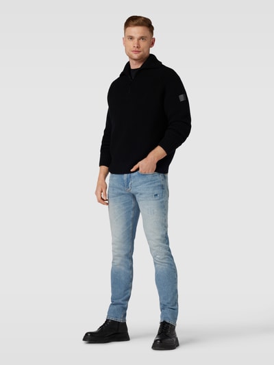 Emporio Armani Regular Fit Jeans im Destroyed-Look Jeansblau 1