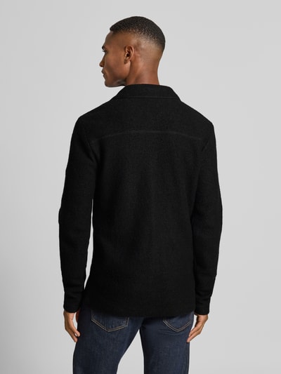 SELECTED HOMME Regular fit overhemdjack van zuivere wol, model 'NEALY' Zwart - 5