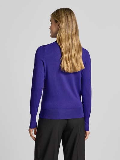 Christian Berg Woman Strickpullover mit gerippten Abschlüssen Violett 5