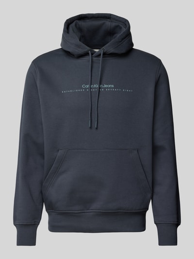 Calvin Klein Jeans Hoodie mit Label-Print Dunkelgrau 2