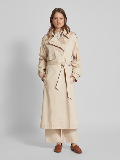 Ivy Oak Trenchcoat met asymmetrische voorkant, model 'CORALINE' Beige - 4