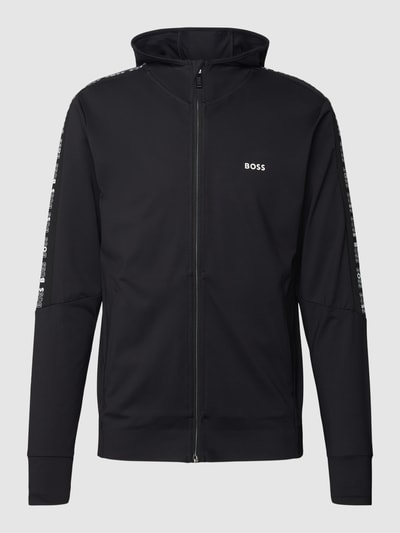 BOSS Green Sweatjacke mit Galonstreifen Modell 'Sicon Gym' Black 2