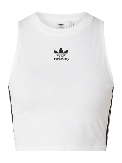 adidas Originals Crop Top mit Logo-Stickerei  Weiss 2