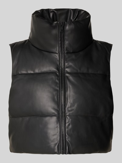 Only Cropped Steppweste in Lederoptik Modell 'ELSIE' Black 2