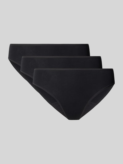 Produktfoto, String aus Baumwoll-Mix mit Modal-Anteil im 3er-Pack von PUMA, schwarz, glatte Oberfläche, Damen String von PUMA.