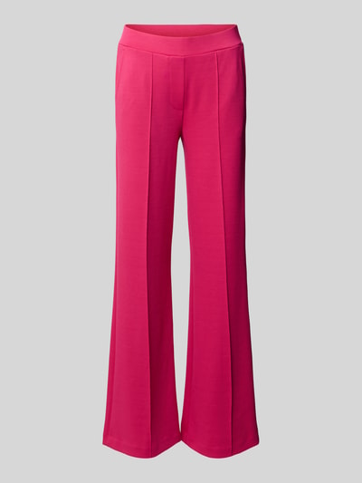 Produktfoto, Flared Cut Hose mit elastischem Bund von Smith and Soul in Pink, Material-Mix mit Viskose-Anteil, sichtbare Längsnähte.