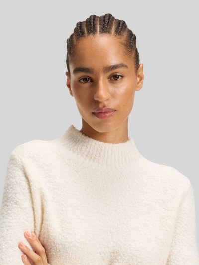 BOSS Sweter z dzianiny o kroju regular fit z mieszanki wełny i kaszmiru model ‘FUBRINA’ Biały 3