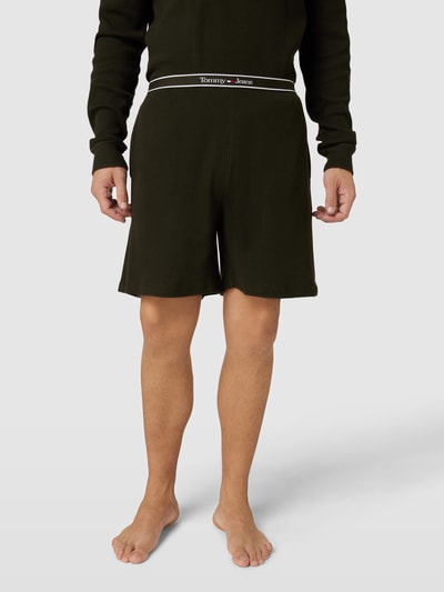 Tommy Jeans Sweatshorts met wafelstructuur Donkergroen - 4