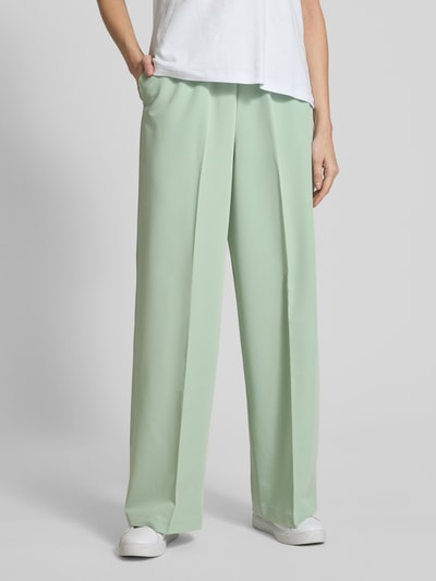 Tom Tailor Denim Loose fit wide leg paperbagbroek met tunnelkoord Rietgroen - 4