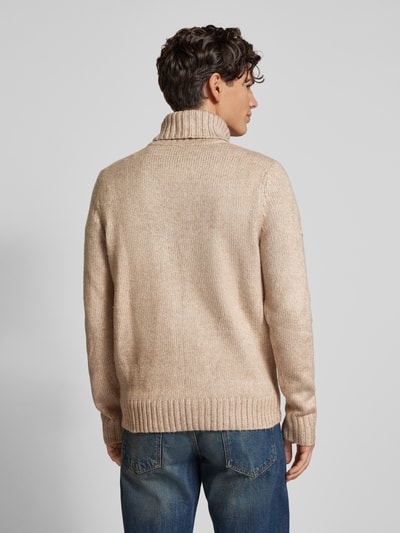 Superdry Strickpullover mit Rollkragen und Viskose-Anteil Beige 5