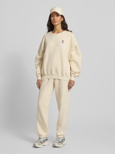 American Vintage Sweatpants met elastische band, model 'FIKY' Offwhite - 1