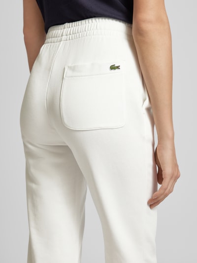 Lacoste Sport Relaxed fit sweatpants met labelprint Offwhite - 3