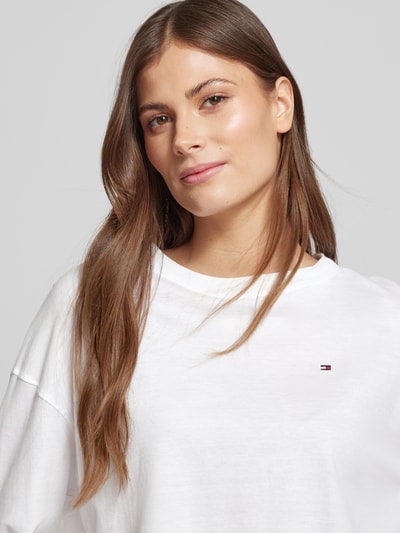 TOMMY HILFIGER T-Shirt mit Label-Stitching Weiss 3