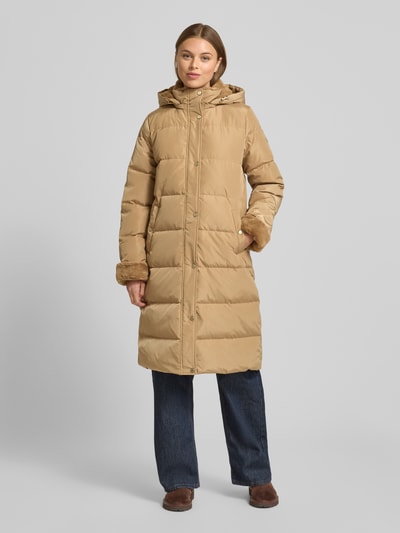 Lauren Ralph Lauren Płaszcz puchowy z kapturem i wpuszczanymi kieszeniami Camel 4