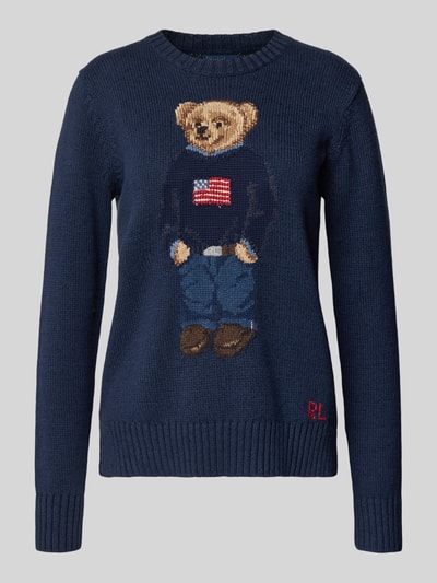 Polo Ralph Lauren Gebreide pullover met motief en ronde hals Marineblauw - 2