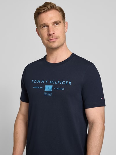 Tommy Hilfiger Regular Fit T-Shirt aus reiner Baumwolle Marine 3