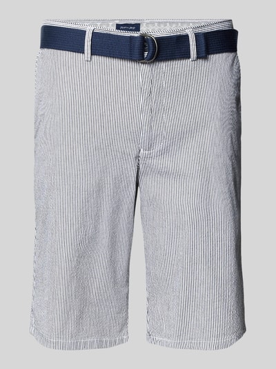 Christian Berg Men Bermudas mit Gürtel Marine 2