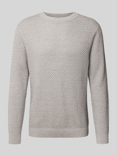 Jack & Jones Premium Strickpullover mit Strukturmuster Modell 'BARKLEY' Hellgrau 2