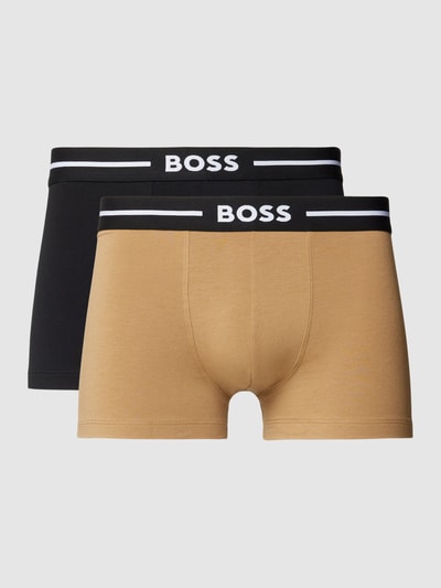 BOSS Trunks mit elastischem Logo-Bund im 3er-Pack Beige 1